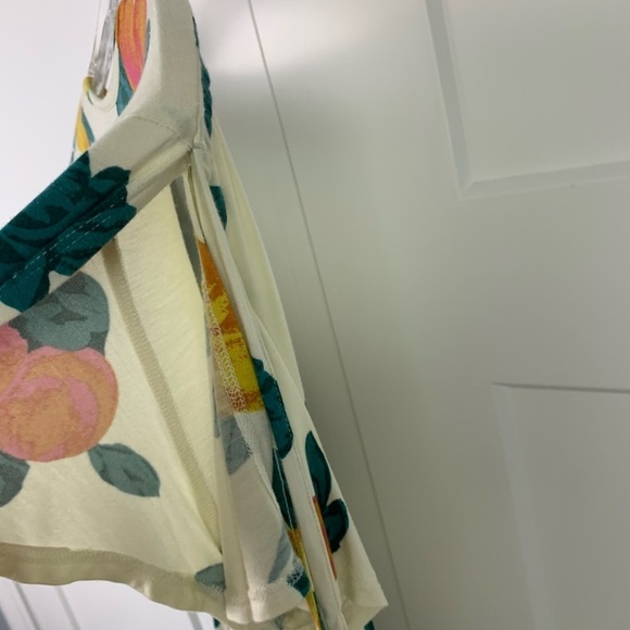 ModCloth LARGE lemon Fruit Print Tee Short Sleeve Tie Shoulder - Picture 6 of 8